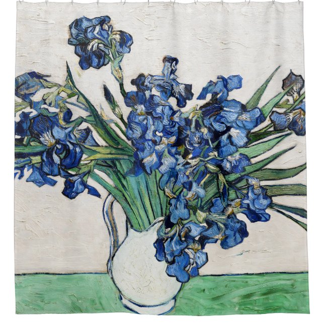 Irises (1890) by Vincent Van Gogh Shower Curtain (Front)