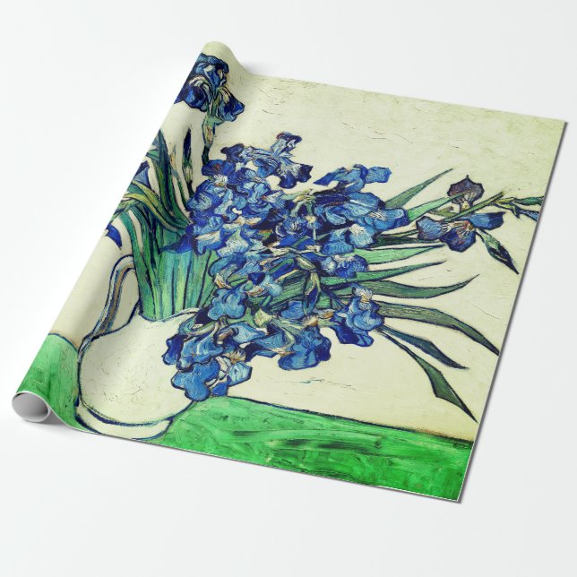 Irises (1890) by Vincent Van Gogh Wrapping Paper (Unrolled)