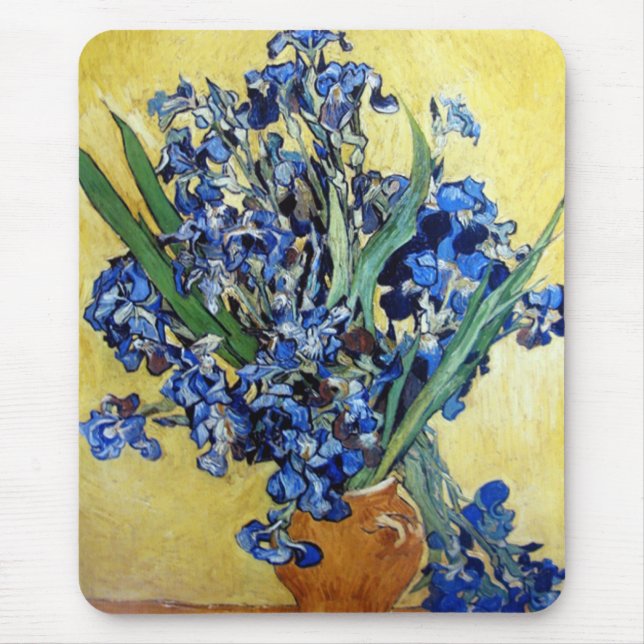 Irises 1890 Vincent van Gogh Mouse Mat (Front)