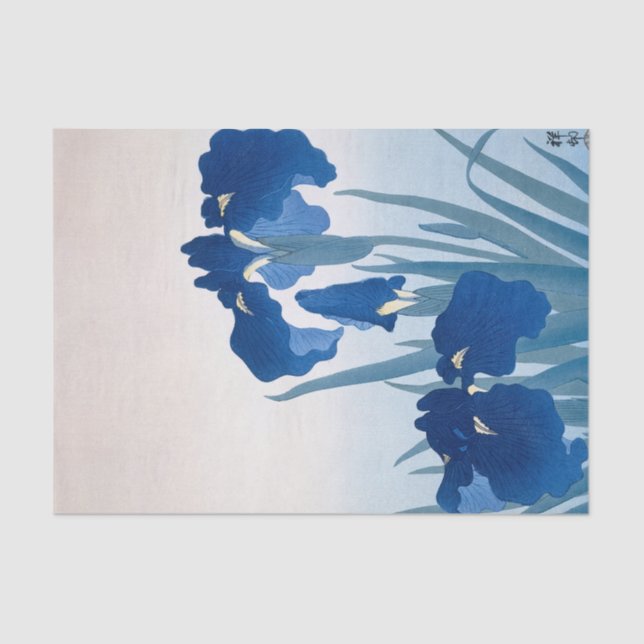 Irises, 1936 by Ohara Koson Tissue Paper (Front)