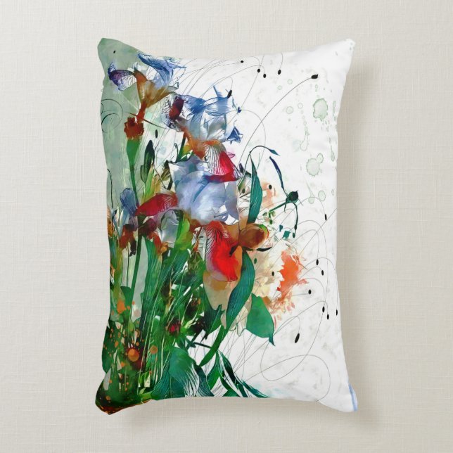 Irises Accent Pillow (Front(Vertical))
