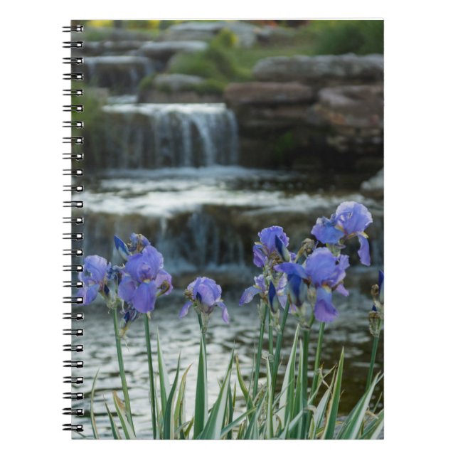 Irises At Chateau Notebook (Front)