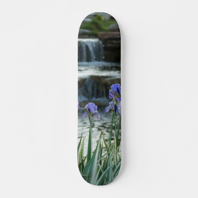 Irises At Chateau Skateboard (Front)