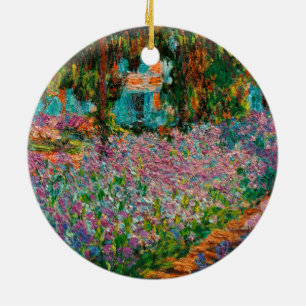 Irises At Giverny Claude Monet Ceramic Tree Decoration