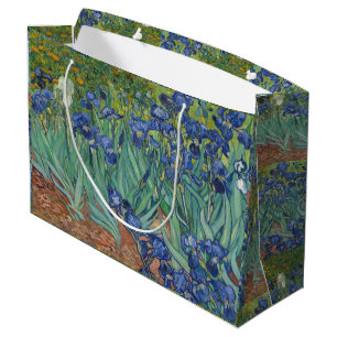 Irises Blue Green Yellow Van Gogh Large Gift Bag