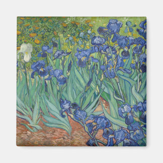 Irises Blue Green Yellow Van Gogh Magnet