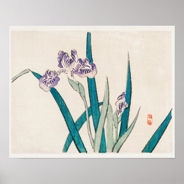 Irises by Kōno Bairei (1844-1895) Poster (Front)