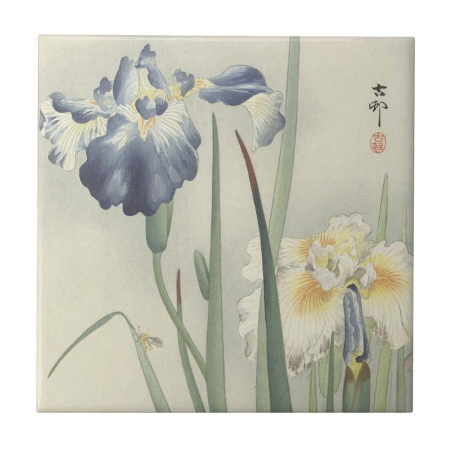Irises by Ohara Koson Tile (Front)