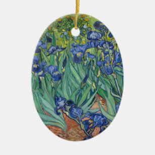 Irises by Van Gogh Ceramic Tree Decoration