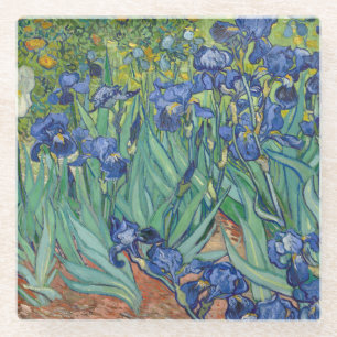Irises by Van Gogh Glass Coaster