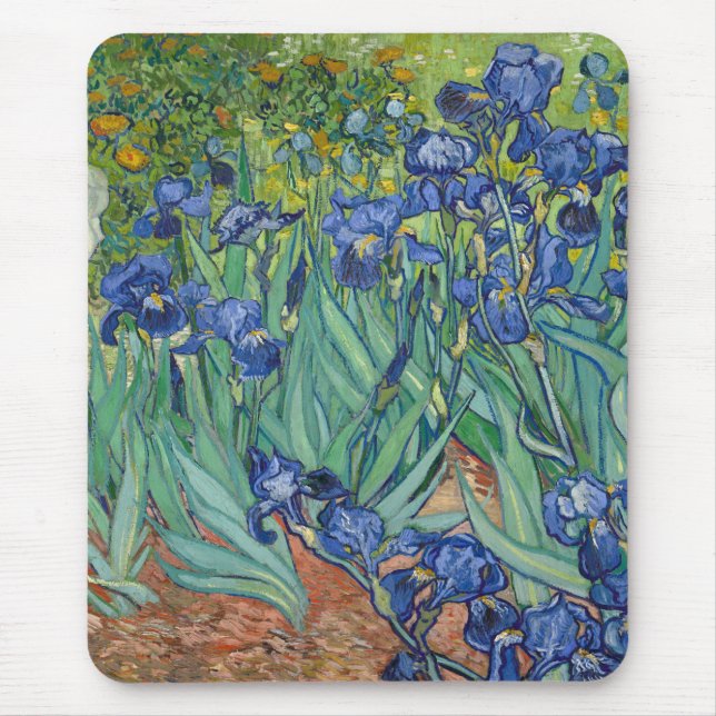 Irises by Van Gogh Mouse Mat (Front)