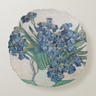 Irises, by van Gogh: Round Cushion