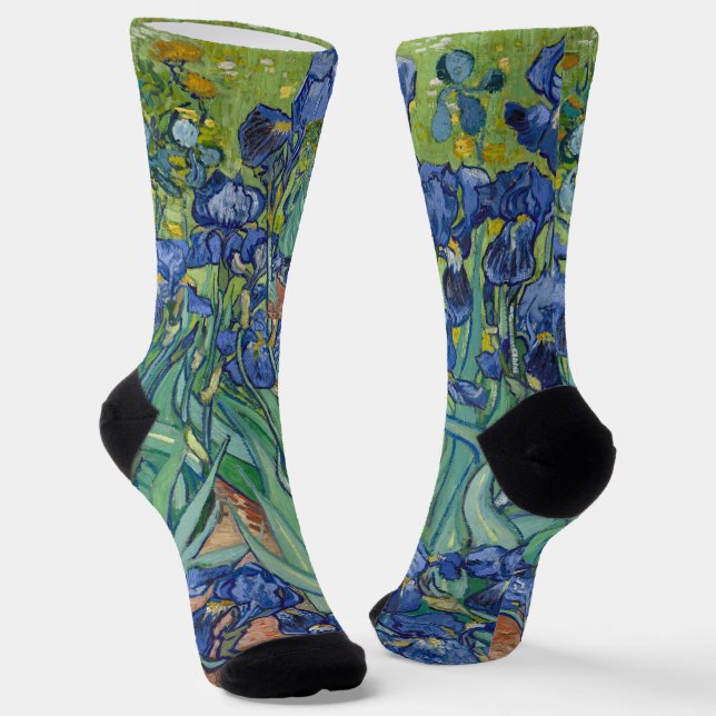 Irises by Van Gogh Socks (Angled)