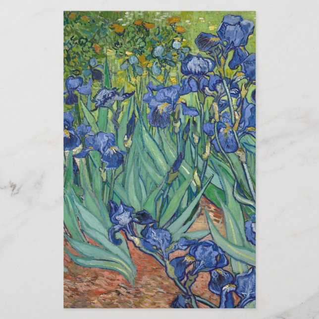 Irises by Van Gogh Stationery (Front)