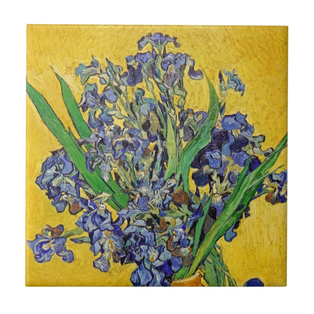 Irises by Van Gogh Tile (Front)