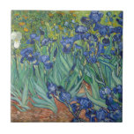 Irises by Van Gogh Tile<br><div class="desc">Vincent van Gogh's art - Paintings of floral and nature - Post-impressionist landscape artworks</div>