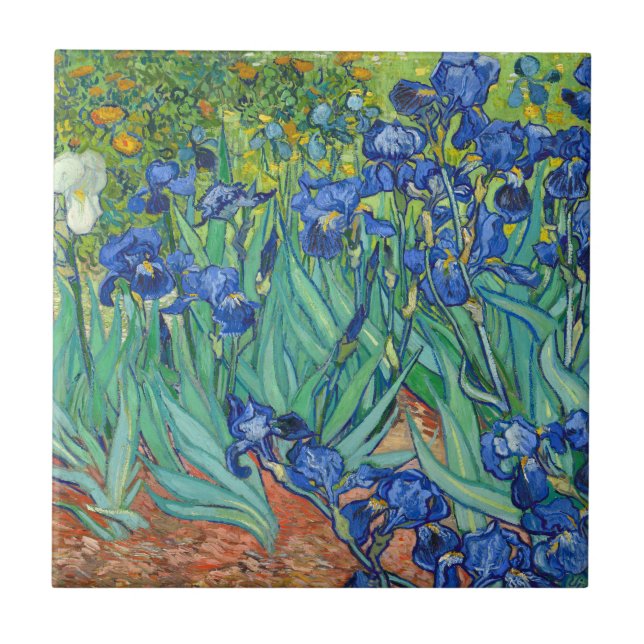 Irises by Van Gogh Tile (Front)