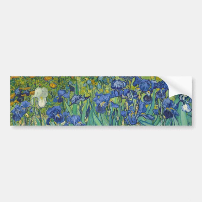 Irises by Vincent Van Gogh 1889 Bumper Sticker (Front)
