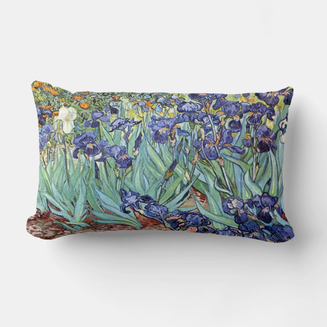 Irises by Vincent van Gogh 1898 Lumbar Cushion (Front)