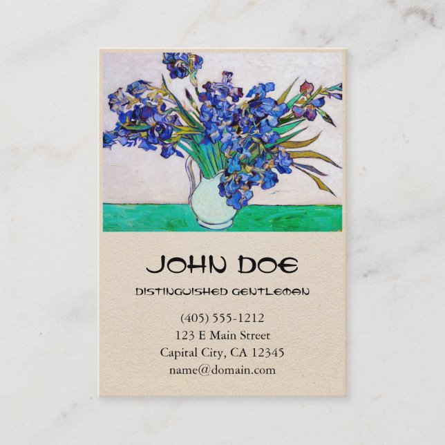 Irises by Vincent Van Gogh Business Card (Front)