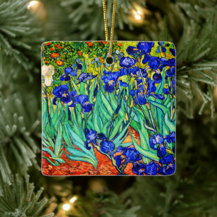 Irises by Vincent Van Gogh Ceramic Ornament