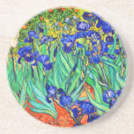 Irises by Vincent Van Gogh Coaster<br><div class="desc">Vincent Van Gogh Irises . Painted in 1889 it is one of the painting he created in Saint Paul-de-Mausole asylum in Saint-Rémy-de-Provence in France. It is an oil painting. This fine art landscape oil painting depicts a field of iris flower plants. Vincent Van Gogh was a famous artist. He was...</div>