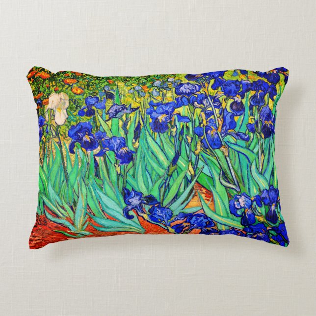 Irises by Vincent Van Gogh Decorative Cushion (Front)