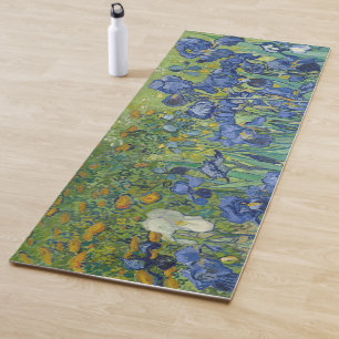 Irises by Vincent van Gogh GalleryHD Floral Art Yoga Mat
