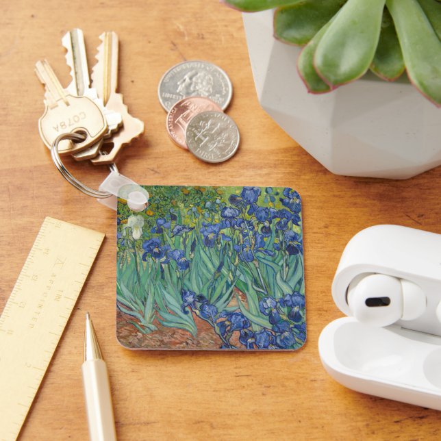 Irises by Vincent Van Gogh Key Ring (Desk)