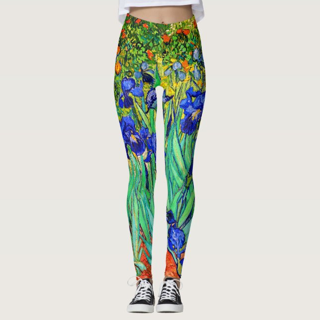 Irises by Vincent Van Gogh Leggings (Front)