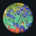 Irises by Vincent Van Gogh Magnet<br><div class="desc">Vincent Van Gogh Irises . Painted in 1889 it is one of the painting he created in Saint Paul-de-Mausole asylum in Saint-Rémy-de-Provence in France. It is an oil painting. This fine art landscape oil painting depicts a field of iris flower plants. Vincent Van Gogh was a famous artist. He was...</div>