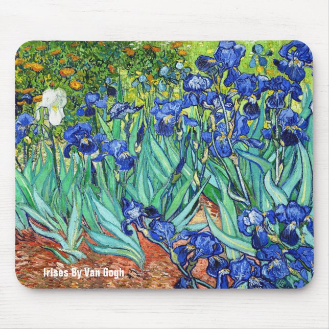 Irises By Vincent Van Gogh Mouse Mat (Front)