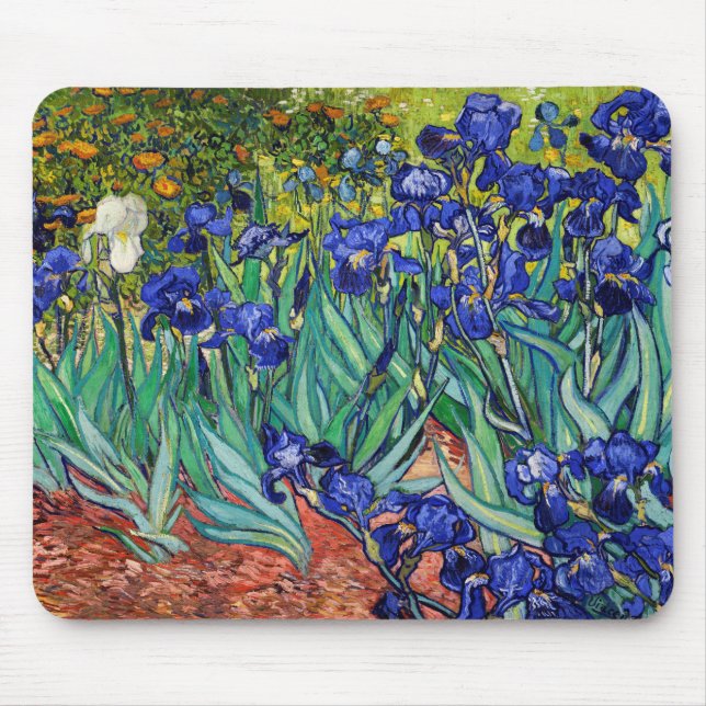 Irises by Vincent van Gogh Mouse Mat (Front)