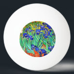 Irises by Vincent Van Gogh Ping Pong Ball<br><div class="desc">Vincent Van Gogh Irises . Painted in 1889 it is one of the painting he created in Saint Paul-de-Mausole asylum in Saint-Rémy-de-Provence in France. It is an oil painting. This fine art landscape oil painting depicts a field of iris flower plants. Vincent Van Gogh was a famous artist. He was...</div>