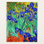 Irises by Vincent Van Gogh Planner<br><div class="desc">Vincent Van Gogh Irises . Painted in 1889 it is one of the painting he created in Saint Paul-de-Mausole asylum in Saint-Rémy-de-Provence in France. It is an oil painting. This fine art landscape oil painting depicts a field of iris flower plants. Vincent Van Gogh was a famous artist. He was...</div>