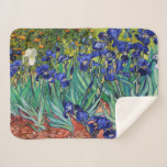 Irises by Vincent van Gogh Sherpa Blanket<br><div class="desc">Irises by Vincent van Gogh,  1889.</div>