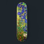 Irises by Vincent Van Gogh Skateboard<br><div class="desc">Vincent Van Gogh Irises . Painted in 1889 it is one of the painting he created in Saint Paul-de-Mausole asylum in Saint-Rémy-de-Provence in France. It is an oil painting. This fine art landscape oil painting depicts a field of iris flower plants. Vincent Van Gogh was a famous artist. He was...</div>