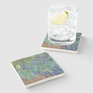 Irises by Vincent Van Gogh Stone Coaster