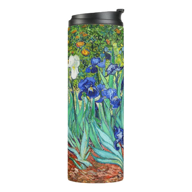 Irises By Vincent Van Gogh Thermal Tumbler (Rotated Left)