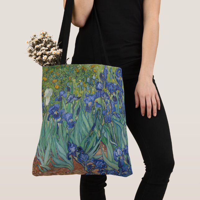 Irises by Vincent Van Gogh  Tote Bag (Close Up)