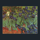 Irises by Vincent van Gogh, Vintage Garden Art<br><div class="desc">Irises (1889) by Vincent van Gogh is a vintage fine art post impressionism landscape floral painting featuring a garden with purple bearded irises growing by orange poppies. A single white iris flower is blooming at the edge. About the artist: Vincent Willem van Gogh (1853 -1890) was one of the most...</div>