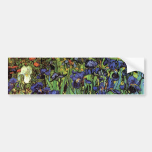 Irises by Vincent van Gogh, Vintage Garden Art Bumper Sticker