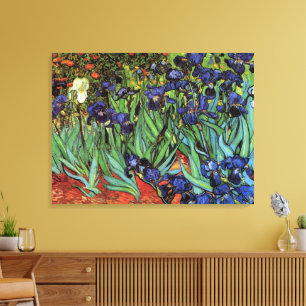Irises by Vincent van Gogh, Vintage Garden Art Canvas Print