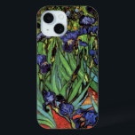 Irises by Vincent van Gogh, Vintage Garden Art iPhone 15 Case<br><div class="desc">Irises (1889) by Vincent van Gogh is a vintage fine art post impressionism landscape floral painting featuring a garden with purple bearded irises growing by orange poppies. A single white iris flower is blooming at the edge. About the artist: Vincent Willem van Gogh (1853 -1890) was one of the most...</div>