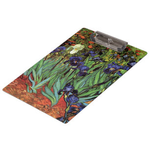 Irises by Vincent van Gogh, Vintage Garden Art Clipboard