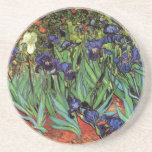 Irises by Vincent van Gogh, Vintage Garden Art Coaster<br><div class="desc">Irises (1889) by Vincent van Gogh is a vintage fine art post impressionism landscape floral painting featuring a garden with purple bearded irises growing by orange poppies. A single white iris flower is blooming at the edge. About the artist: Vincent Willem van Gogh (1853 -1890) was one of the most...</div>
