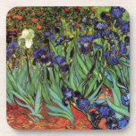 Irises by Vincent van Gogh, Vintage Garden Art Coaster<br><div class="desc">Irises (1889) by Vincent van Gogh is a vintage fine art post impressionism landscape floral painting featuring a garden with purple bearded irises growing by orange poppies. A single white iris flower is blooming at the edge. About the artist: Vincent Willem van Gogh (1853 -1890) was one of the most...</div>