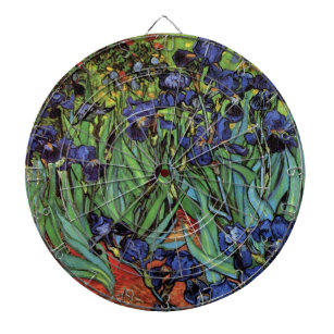 Irises by Vincent van Gogh, Vintage Garden Art Dartboard