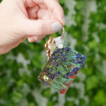 Irises by Vincent van Gogh, Vintage Garden Art Key Ring<br><div class="desc">Irises (1889) by Vincent van Gogh is a vintage fine art post impressionism landscape floral painting featuring a garden with purple bearded irises growing by orange poppies. A single white iris flower is blooming at the edge. About the artist: Vincent Willem van Gogh (1853 -1890) was one of the most...</div>
