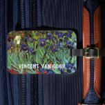 Irises by Vincent van Gogh, Vintage Garden Art Luggage Tag<br><div class="desc">Irises (1889) by Vincent van Gogh is a vintage fine art post impressionism landscape floral painting featuring a garden with purple bearded irises growing by orange poppies. A single white iris flower is blooming at the edge. About the artist: Vincent Willem van Gogh (1853 -1890) was one of the most...</div>